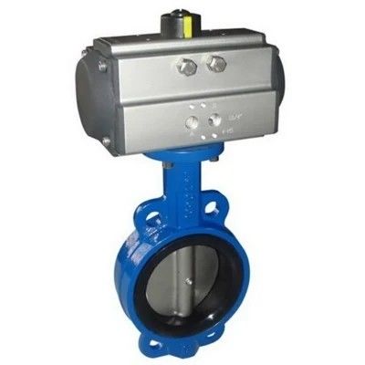 Manual de baixa temperatura PN16 PN25 DN40-DN400 300LB Metal Hard Seal Pneumatic Wafer Butterfly Valve