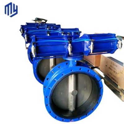 Industrial DN400 16 polegadas Classe 150 Offset Duplo Excentrico Flange Butterfly Valve fabricado