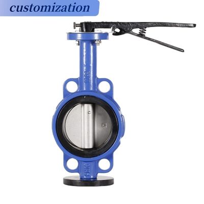 OEM Port Size Lever Operado Full PTFE revestido Concentric DIN BS Control Butterfly Valve