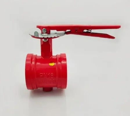 Sistema de incêndio 300Psi Válvula borboleta gancho com sinal personalizado para as suas necessidades