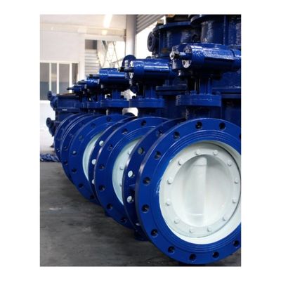 DN1000 Pn16 válvula de borboleta de flange excêntrica dupla de temperatura média para industrial