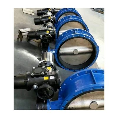 Válvula de borboleta dupla excêntrica industrial Wcb concebida para meios de alta temperatura