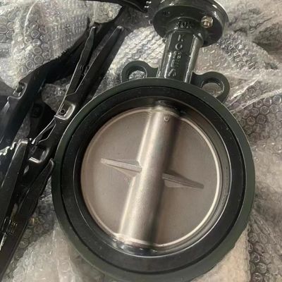 CF8 Placa de ferro fundido Medios de água 10K Manutenção manual Operada DK Wafer Butterfly Valve