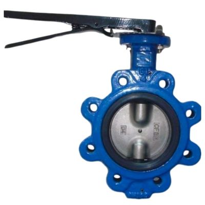 Válvula de borboleta de ferro dúctil de baixa temperatura Revestimento de epoxi azul para sistemas hidráulicos
