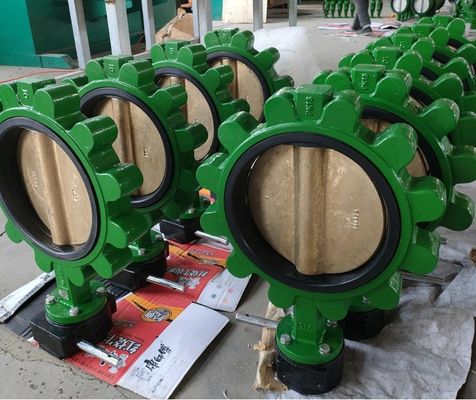 8 polegadas DN200 PN16 Duxtile Iron Body Disc SS410 Stem Rubber Seat Bore Head Wafer Lug Lt Type Butterfly Valve