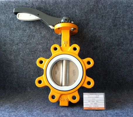 Meio de água PN10 PN16 Rubber Seal Lug Tipo Butterfly Valve Lt Tipo Worm Acionado