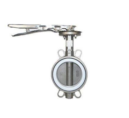 Válvula de borboleta de aço inoxidável com punho de excelente