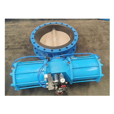 Válvulas de borboleta de controlo eficiente Válvula de flange pneumática de ferro fundido WCB