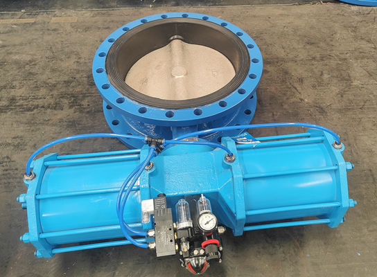 Válvulas de borboleta de controlo eficiente Válvula de flange pneumática de ferro fundido WCB