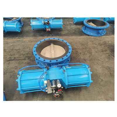 Válvulas de borboleta de controlo eficiente Válvula de flange pneumática de ferro fundido WCB