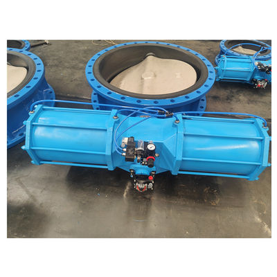 Válvulas de borboleta de controlo eficiente Válvula de flange pneumática de ferro fundido WCB