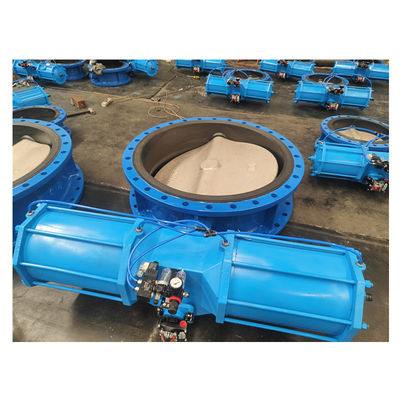 Válvulas de borboleta de controlo eficiente Válvula de flange pneumática de ferro fundido WCB