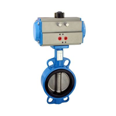 Manual de baixa temperatura PN16 PN25 DN40-DN400 300LB Metal Hard Seal Pneumatic Wafer Butterfly Valve