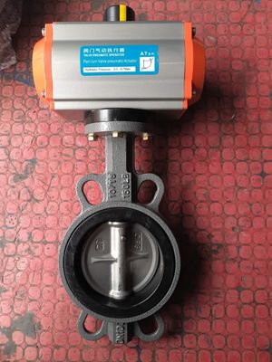 Manual de baixa temperatura PN16 PN25 DN40-DN400 300LB Metal Hard Seal Pneumatic Wafer Butterfly Valve