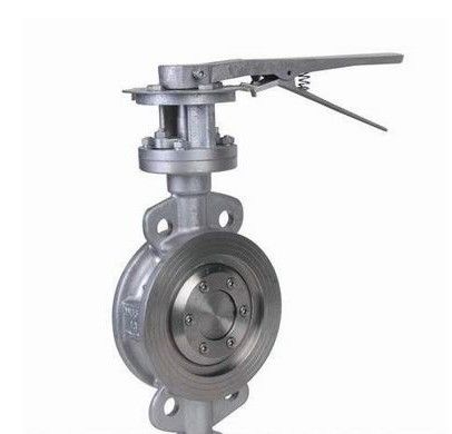 Valva de borboleta de aço inoxidável/aço carbono com operação manual