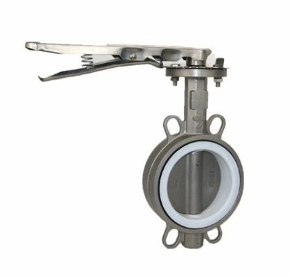 Valva de borboleta de aço inoxidável/aço carbono com operação manual