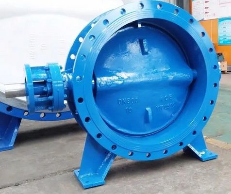 Válvula de borboleta de dupla flange excêntrica de ferro fundido para operação manual na indústria