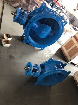 DN150 DN1800 válvula de borboleta PN16 Dupla flange dupla excêntrica suave selada BS5163