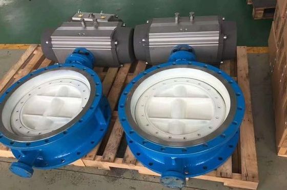 DN150 DN1800 válvula de borboleta PN16 Dupla flange dupla excêntrica suave selada BS5163