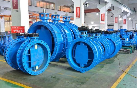 Flowseal Double Flange Triple Excentric Butterfly Valve Gear Operado Opções personalizadas