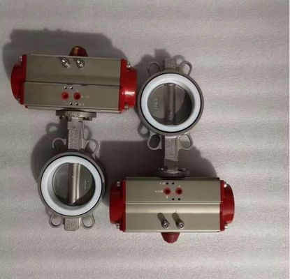 Válvula de borboleta pneumática personalizada para aplicações industriais de temperatura normal