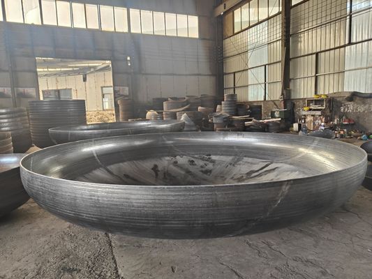 Conexão de soldadura de aço carbono cabeça de tanque elíptica finalização de fabricação conforme o desenho