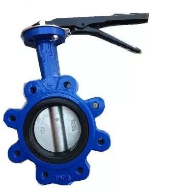 PN16 Máquina de manuseio de ferro fundido de válvula de borboleta para meios de gás e estrutura do diafragma
