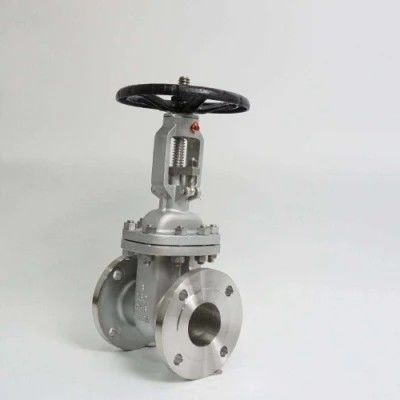 3 polegadas CF8 válvula de porta de flange de aço inoxidável com filtro tipo Y e controle manual