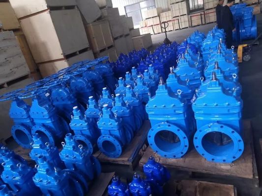 DIN F6 padrão 4 polegadas indústria faca válvula de porta com manobra de roda de aço inoxidável