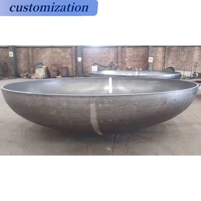 Cabeça de tanque de fim de prato esférico de aço inoxidável com apoio de fundição personalizado OBM