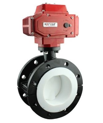 Média de gás válvulas borboleta assento de borracha de flange duplo 24V/DC atuador elétrico rotativo