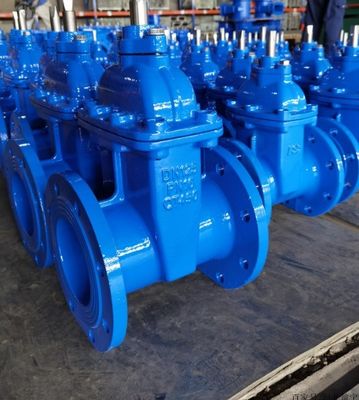 Válvula de porta de aço inoxidável com ligação por flange e operação manual