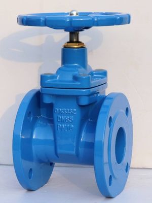 Válvula de porta de aço inoxidável com ligação por flange e operação manual