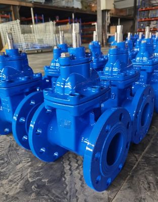 Válvula de porta de aço inoxidável com ligação por flange e operação manual
