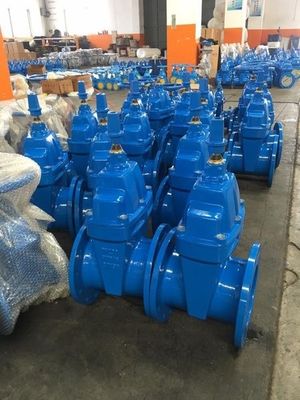Válvulas de porta DIN3352 F4 Válvula assentada resistente de ferro fundido com guarnição de aço inoxidável
