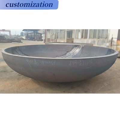 Conexão de soldadura Cabeças de tanque de aço com extremo de prato para peças de caldeira de círculo hemisférico