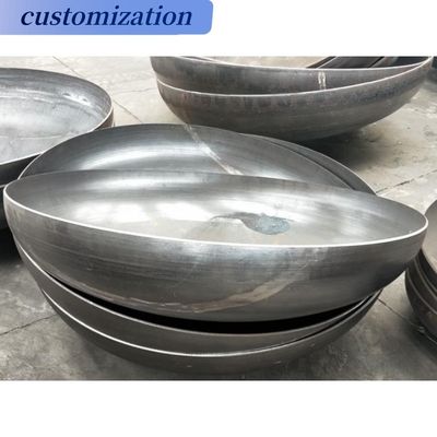 Capa de caldeira torisférica de recipiente de aço, cabeças de tanque com flanges e conexão de soldagem circular