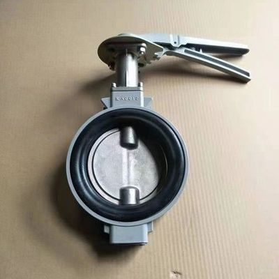 EPDM PTFE Sealing Aluminium Alloy Body Wafer Butterfly Valve para resistência à corrosão