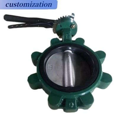 Ss304 Linha Central Diafragma Válvula Borboleta Com Roda de Mão Acero Inoxidável Worm Gear Lug