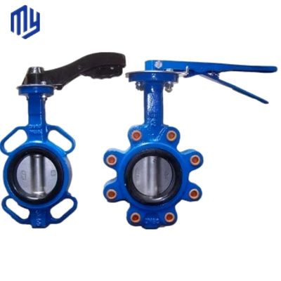 Suporte OEM 6 polegadas de válvula de borboleta Lug com engrenagem de minhoca de aço inoxidável e roda de manobra