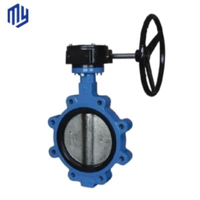 Suporte OEM 6 polegadas de válvula de borboleta Lug com engrenagem de minhoca de aço inoxidável e roda de manobra