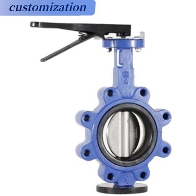 Suporte OEM 6 polegadas de válvula de borboleta Lug com engrenagem de minhoca de aço inoxidável e roda de manobra
