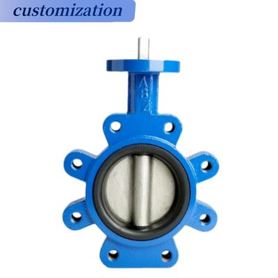 Suporte OEM 6 polegadas de válvula de borboleta Lug com engrenagem de minhoca de aço inoxidável e roda de manobra