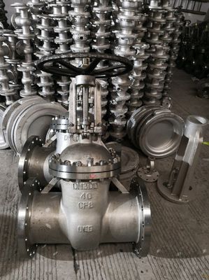 Válvula de porta de tronco ascendente de aço inoxidável / aço inoxidável ANSI durável para sistemas de água de gás de petróleo