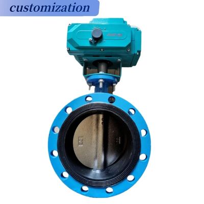 Material de vedação PTFE durável válvula borboleta de ferro dúctil com engrenagem de minhoca de aço inoxidável