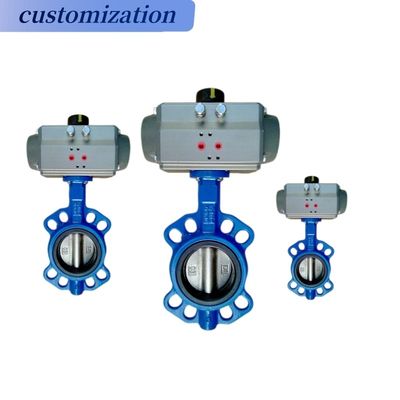 Material de vedação PTFE durável válvula borboleta de ferro dúctil com engrenagem de minhoca de aço inoxidável