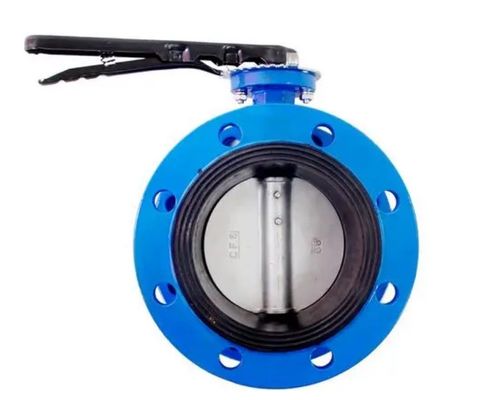 Valva de borboleta de dupla flange de corpo de ferro dúctil DN500 para aplicações industriais