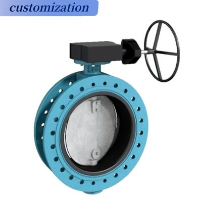 800 mm de borracha de estoque revestido de duas flanges válvula borboleta tamanho grande PN16 DN1000 Adequado
