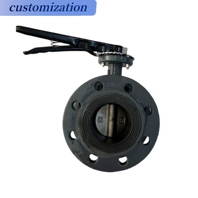 Válvula de borboleta excêntrica de flange dura para controle pneumático e tamanho de porta personalizável