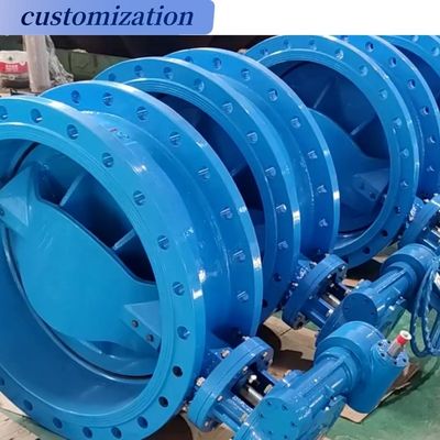 Válvula de borboleta excêntrica de flange dura para controle pneumático e tamanho de porta personalizável